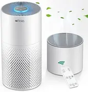 Air Purifier And Humidifier Combo For Home, 22Db|Afloia 7 Colors Night Hepa Air Purifiers 2 In 1 With Control, Hepa Filter Air Cleaner Removing 99.99% Smokers Odor And Pollen For Bedroom