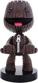 Cable Guys Charging Phone & Controller Holder: Sony Littlebigplanet Sackboy - 8" Tall PVC Statue, Mobile Phone/Video Game Controller Holder, Includes 4' Charging Cable