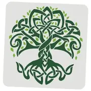Celtic Tree of Life Stencil, 11.8x11.8inch Traditional Irish Tree Design