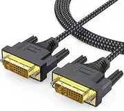 DteeDck DVI Cable 6ft, DVI to DVI-D Cables 24+1 Dual Link DVI Cord Male to Male for Monitor Computer PC Desktop Projector Display and More