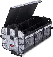CZC AUTO Car Trunk Organizer Collapsible Cargo Trunk Storage Organizer with 6 Compartments for Car Suv Truck (Camouflage)