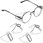 COHEALI 2Pairs Safety Eye Glasses Side Shields Protective Flap for Goggles Easy Installation for Enhanced Eye Protection Fits Eyewear for Work and Outdoor Activities
