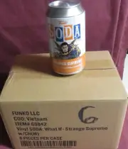 STRANGE SUPREME, "MARVEL WHAT IF?, FUNKO SODA CANS, SEALED CASE OF 6, WITH CHASE