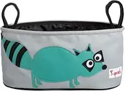 3 Sprouts Stroller Organiser - Raccoon, Teal, 1 Count