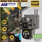 9MP Wireless Outdoor Solar Security Camera Auto-Tracking Dual Lens WIFI PTZ CCTV