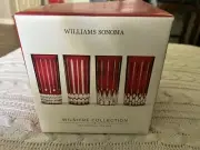 NEW Williams Sonoma Set of 4 Wilshire Jewel Mixed Cut Red Highball Glasses 13 OZ