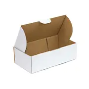100x Mailing Box 240 x 125 x 75mm Diecut White for 500g Small Satchel B004