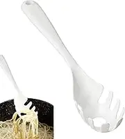 Pasta Fork, Spaghetti Fork Server Kitchen Teeth Spoon, Heat Resistant Dumplings Spoon Tool with Long Handle for Home, Cafe, Restaurant