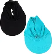 HANABASS 2pcs Beach Visor Mens Outdoor Sun Hat Summer Hat Mens Outdoor Hat Lightweight Quick Dry Hat Summer Use Hat Wide Brim Beach Hat Portable Beach Hat Hats Decorative Beach Hat Nylon
