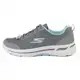 Skechers Arch Fit 可機洗 黑 網布 運動健走鞋 女款NO.J0762【新竹皇家 124484GYLB】