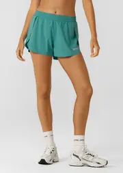 [Lorna Jane] Lightspeed Phone Pocket Run Shorts in Green, Size - Small S Jewel
