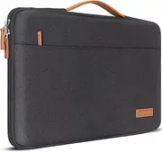 [DOMISO] 17 inch Laptop Sleeve Case Briefcase Water-Resistant Bag Portable Carrying Protector with Handle for 17.3" Notebook/MSI/HP Pavilion/ASUS/Acer/HP/Alienware 17, Black