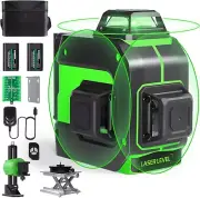 Cross Line Laser 3 x 360�, Self-Levelling Level with 2 x 4000mAh Battery
