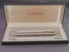 Parker Sonnet Stainless Steel with gold trim fountain pen--medium