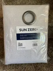 Sun Zero One Panel Curtain 50 X 96” Textured Light Gray