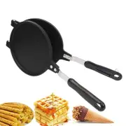 Waffle Cone Maker, Waffle Irons Baking Pan, Double Sided Pancake Maker Multif...