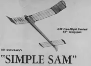 Model Airplane Plans (FF): SIMPLE SAM 55" Contest for 1/2A by Bill Dunwoody