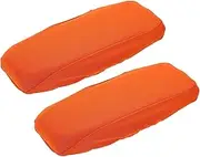 uxcell Chair Armrest Slipcovers Covers, 22 x 7mm Polyester Removable Seat Hand Rest Protector for Office Chairs Desk Chair(Orange)