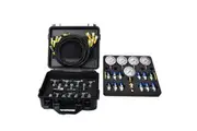 OZNALA Hydraulic Pressure Test Kit 5 Gauges 13 Couplings 14 Tee Connectors 0-600bar AU