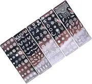 Beaupretty 5pcs Floral Nail Stamping Plates for Nail Art for Manicure at Home Art Learners Includes Elegant Designs Easy to Use Templates