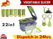 22 IN 1 Food Slicer Dicer Nicer Container Chopper Peeler Vegetable Fruit Cutter