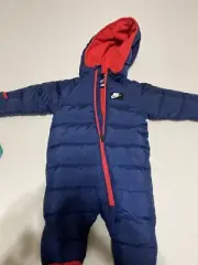 Nike Baby Puffer Snowsuit Navy 6M NWT