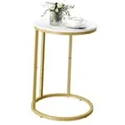 C Table End Table, C Shaped Sofa Side Table, Couch Tables That Round Gold