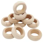 Wooden Napkin Rings 10pcs Natural Wood Serviette Holders Round Serviette Rings