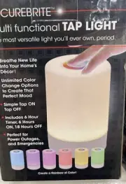 SECUREBRITE Multi Functional Color Changing/White Light Tap Light With Timer