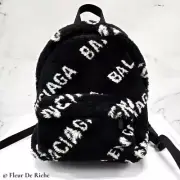 $1790 Balenciaga Faux Fur Small Every Day Backpack Women's
