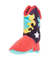New Bark Box " Boot Scoot Boogie " Dog Toy Cowboy Boots Nashville Tennessee