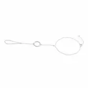 Azaggi 925 Sterling Silver Anklet Karma Circle Toe Ring Anklet Bracelet Jewelry
