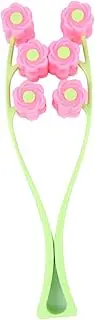 OSOLADY Women Face Massage Roller Shaped Chin Roller with Smooth Flower Wheels for Facial Skin Care Improves Blood Flow Skin Elasticity Lightweight Portable for Home Travel Use
