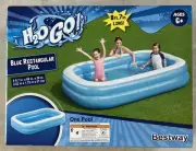 Bestway H2O Blue Rectangular Inflatable Above Ground Pool