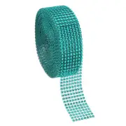 1.5"x10 Yard Crystal Rhinestones Mesh Ribbon Lake Blue (4mm)
