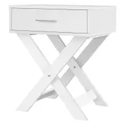 Alfordson Bedside Table White