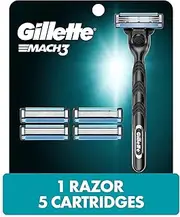 Gillette Mach3 Men's Razor Handle + 5 Blade Refills