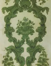Postcard JG Grace "Wallpaper Pattern at Arlington Court, Devon" c1839 UK MINT