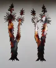 Yucca Tree Pair (Left & Right) - Metal Wall Art - Copper 5" x 15" each