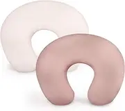 TANOFAR Nursing Pillow Cover 2 Pack, Stretchy Soft for Breastfeeding, Fits Standard Infant Pillow for Boys Girls, Milk Silk (Cover Only)