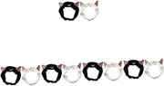 [Ipetboom] 5sets Elegant Face Makeup Headband Soft Elastic Cat Ear Headband Ideal for Face Washing Bathing or Styling 2pcs*5