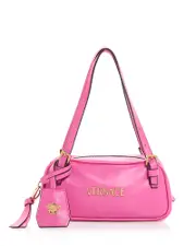 Versace Tag Bowling Leather Shoulder Bag
