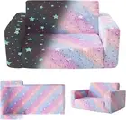 Kids Sofa, Glow in the Dark Toddler Chairs Children'S Extra Wide Convertible Sof