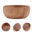 Wooden Salad Tray Soup Bowl Wood Food Plate Salad Bowl Fruit Bowl Mixing Bowl