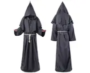 Halloween Costume, Medieval Monk Costume, Wizard Costume Priest, Cosplay Costume Shawl, Cosplay Costume