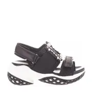 Viv' Run Diamond Button Sandals 38 Black