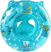 Rumexeng Baby Swimming Float Ring, Inflatable with Safety Seat for 6-36 Months Toddler Kids, Baby Floaties for Infants Bath or Swim Training Aid (Blue)