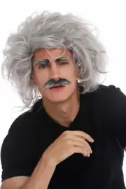 Wig Carnival Einstein Crazy Grandpa Professor Grey Wild Moustache