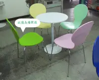 在飛比找Yahoo!奇摩拍賣優惠-微瑕疵 剩下一張 蘋果綠 椅子 餐椅 八字椅 米樂椅 洽談椅