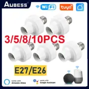 Tuya WiFi Smart Light Bulbs Adapter E27 E26 LED Lamp Holder Base AC85-250V Via S